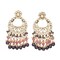 Oversized / Big Indian Jhumka Earrings for Women - Vintage Indian Jhumki Ethnic Chandbali Earrings Faux Kundan & Pearl Beaded Bollywood Style Dangle Earring Jewelry for Bride | Birthday Gift for Her